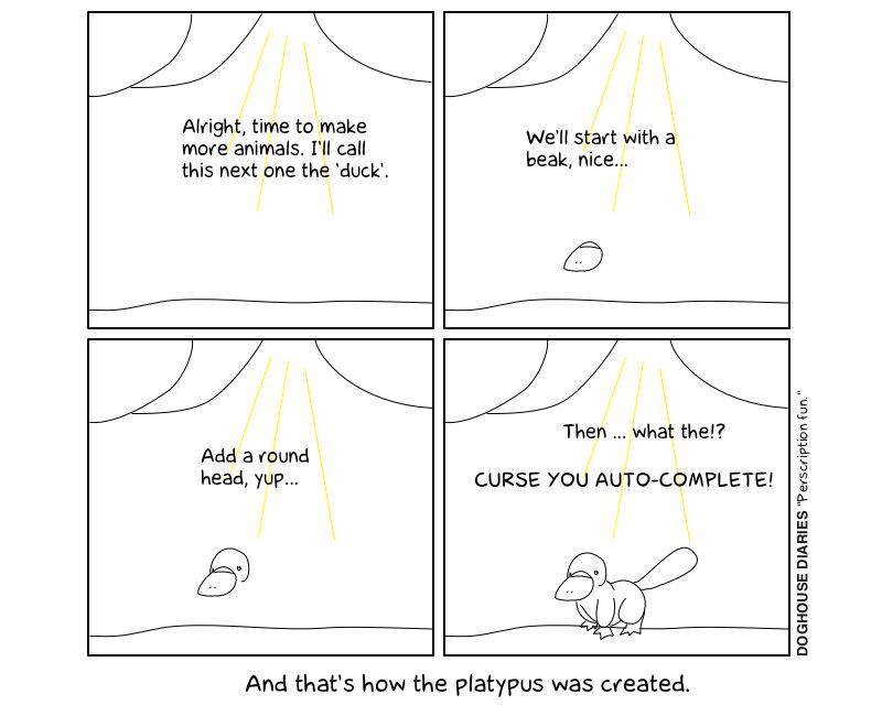 How the platypus was created.