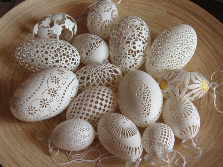 Eggshell art.