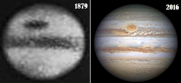 Jupiter 1879 and 2016. Science is cool.