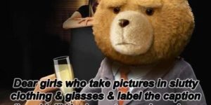 Dear girls who take pictures in slutty clothing & glasses.