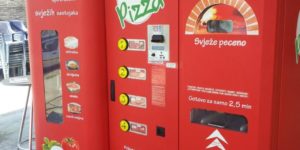 This is a pizza vending machine in Croatia.