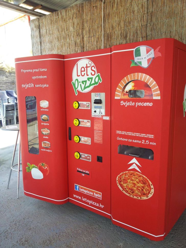 This is a pizza vending machine in Croatia.