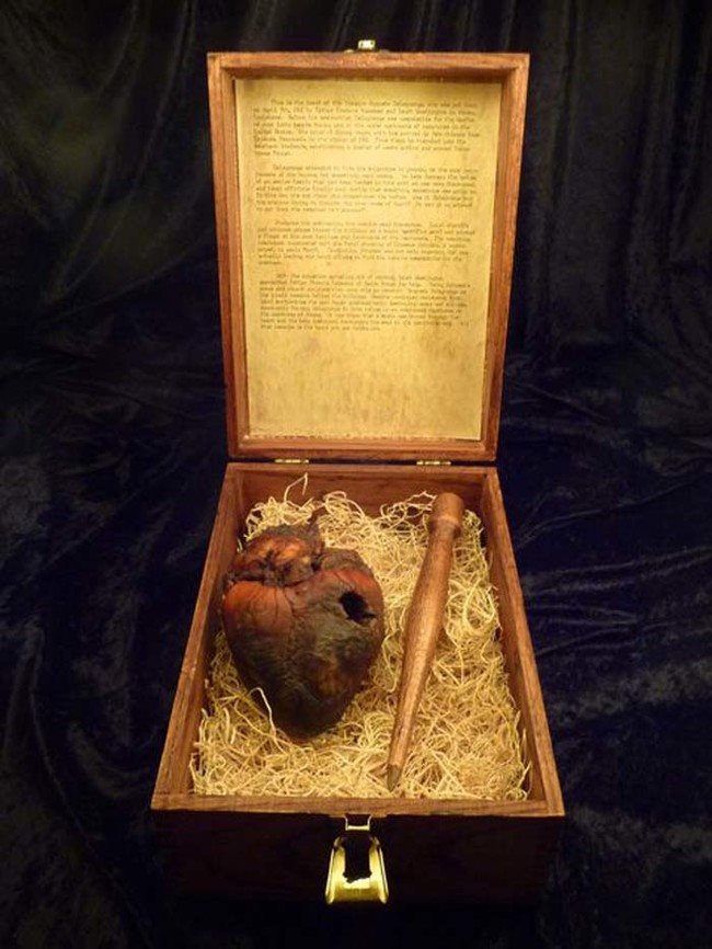 The heart of accused vampire Auguste Delagrange. He was said to have killed more than 40 people in the 1900's