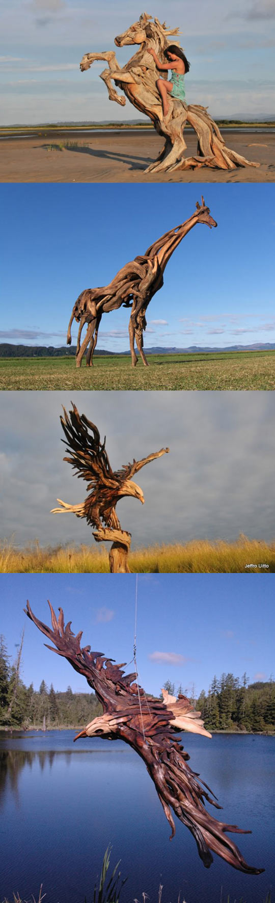 Amazing wooden sculptures.