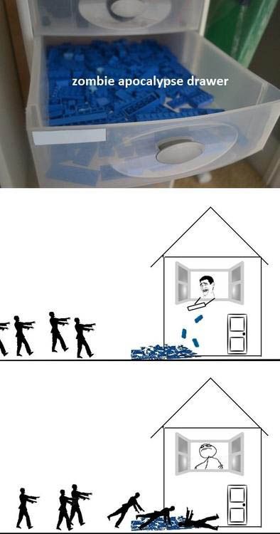 Zombie apocalypse drawer.