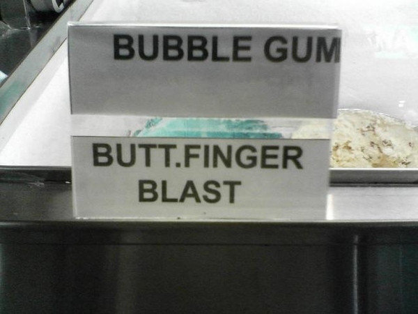 I think I'll choose bubble gum, thanks