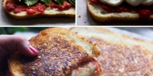 Pizza Margherita Grilled Cheese