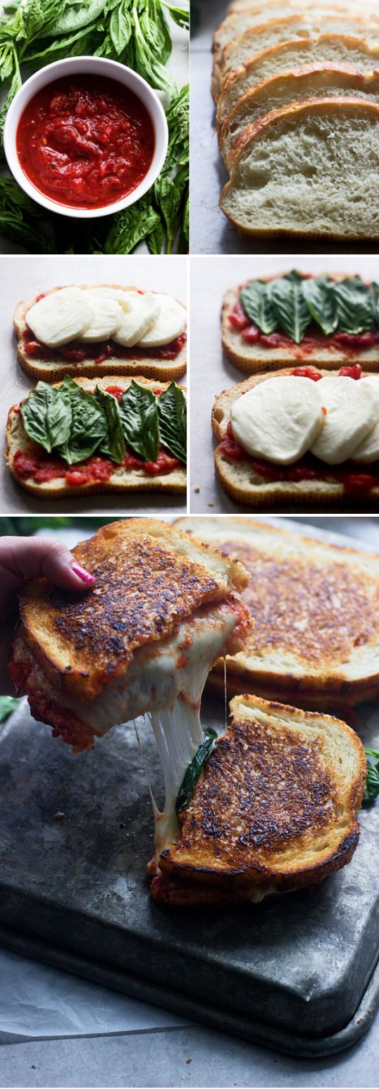 Pizza Margherita Grilled Cheese