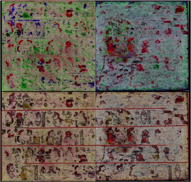 500 year old Mayan manuscript reconstructed with hyperspectral imaging