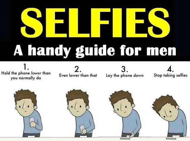 A selfie guide for men.