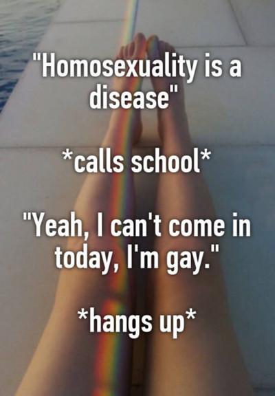 Homosexuality Is A Disease...