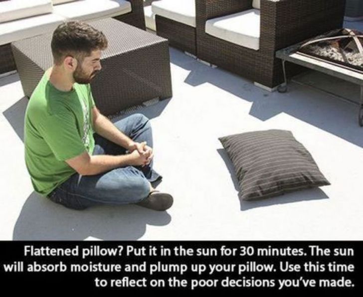 Plumping your pillow