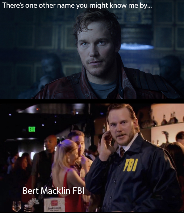 My thought during Starlord's introduction
