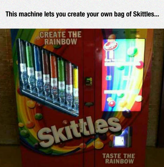 Beautiful vending machine from the rainbow gods.