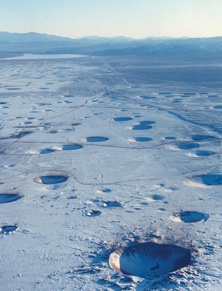 Desert in Nevada post 20 years of nuke testing