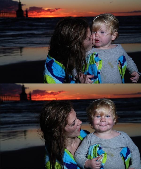 Girl at the beach thought my son was cute. I think he knows what he’s doing.