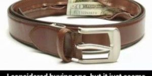 Store your money in your belt