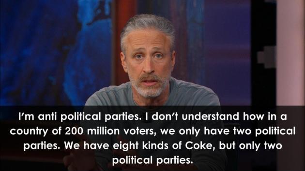 Jon Stewart on political parties