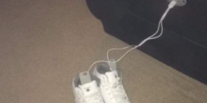 My friend’s kid is charging his shoes via their couch. The future is a weird place…