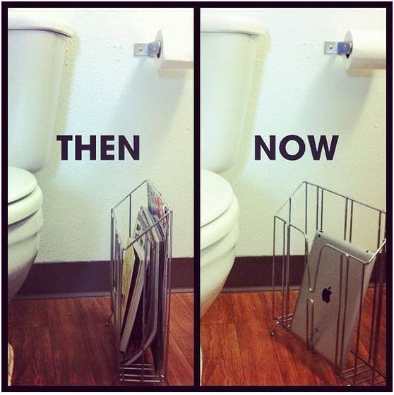 The evolution of the bathroom.