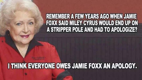 We all owe Jamie Foxx an apology...