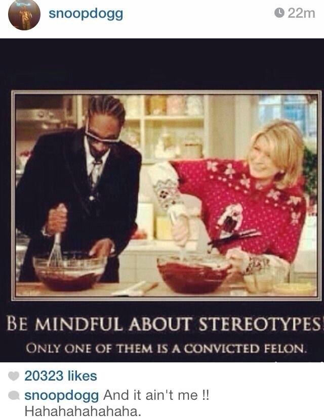Snoop proving stereotypes wrong