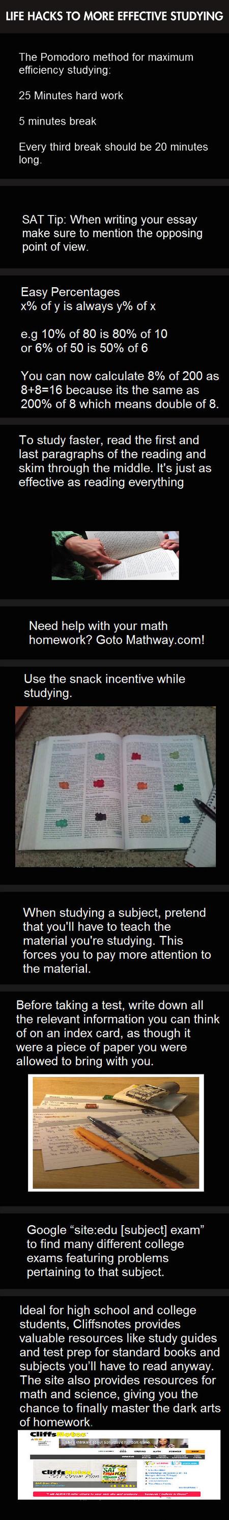 Life Hacks To More Effective Studying