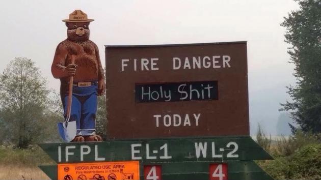 My coworker was fighting the fires in Washington and sent me this.