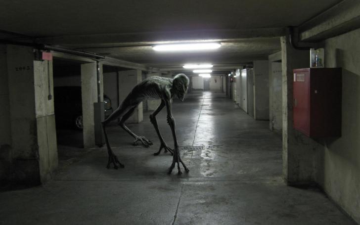The parking garage lurker will kindly lead you to the next available parking spot.