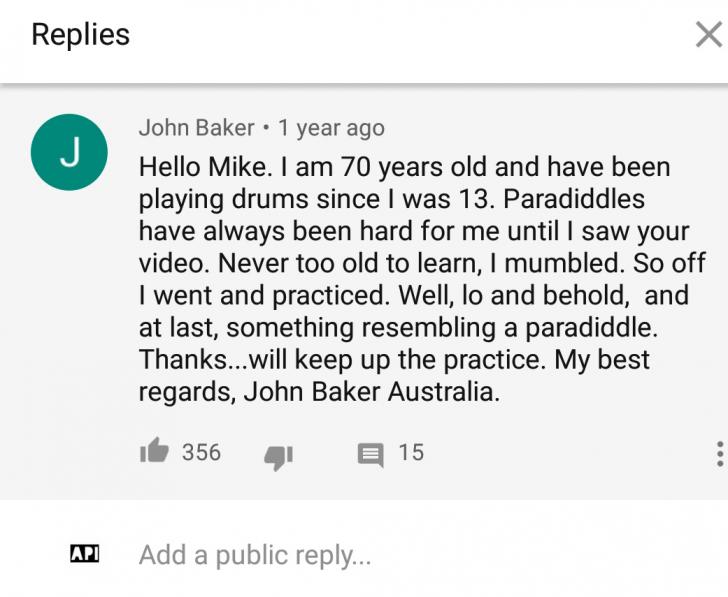 A wholesome comment.