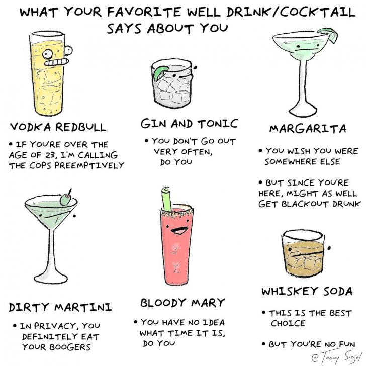 what your favorite well drink/cocktail says about you