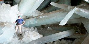 Crystals the size of telephone poles and weighing over 50 tons.