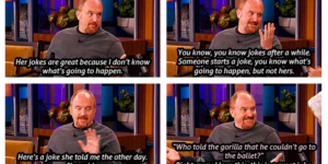 Louis CK’s daughter tells an anti-joke.