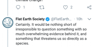 The Flat Earth Society gets it.