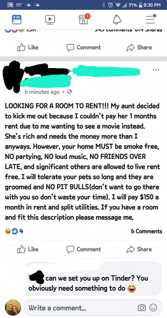 Looking for a room to rent, please?