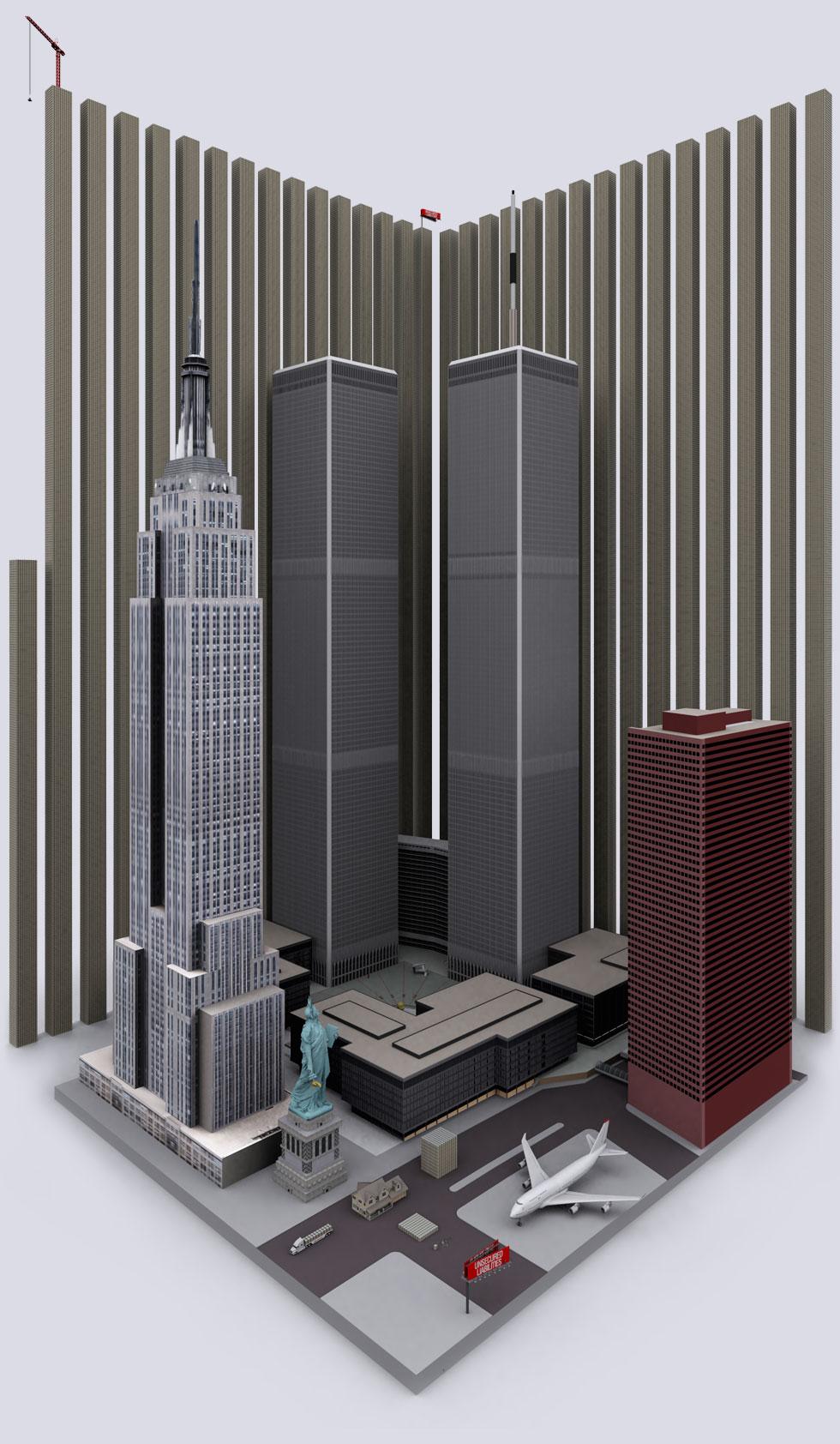 US Debt visualized. $20 trillion stacked in hundred dollar bills.