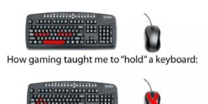 How to hold a keyboard.