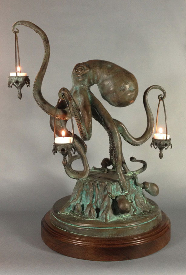 Octopus candle holder