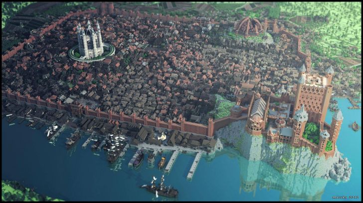 Kings Landing entirely built in Minecraft.