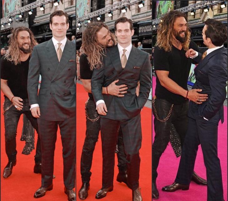 Aquaman travolting Superman's moment on the red carpet