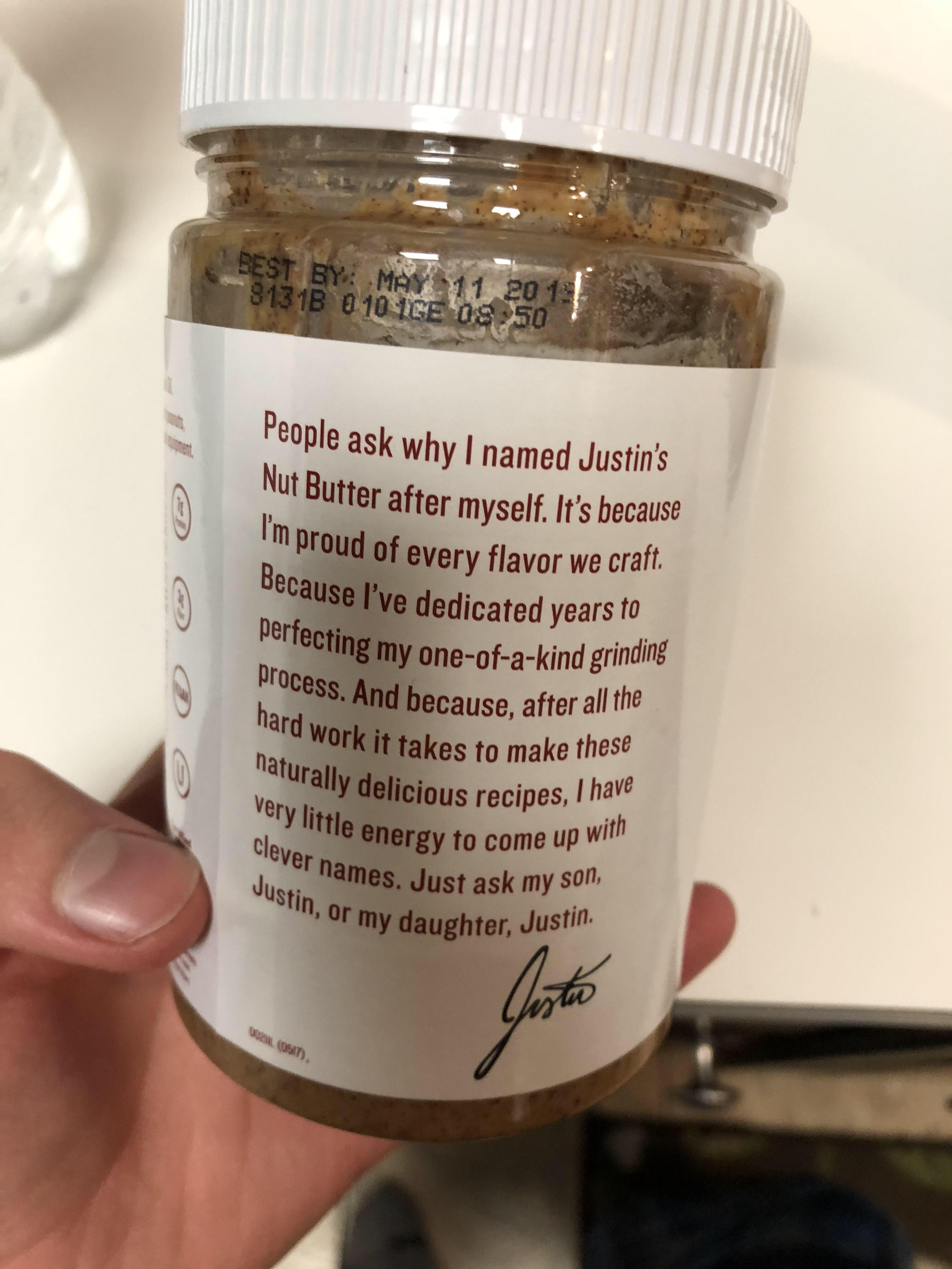 Justin's Nut Butter is the finest in the land.
