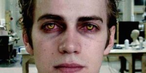 Hayden Christensen applying the Sith Eyes.