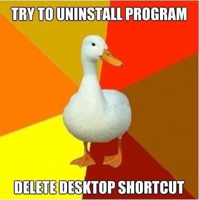 Technologically impaired duck.