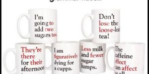 Passive aggressive coffee mugs.