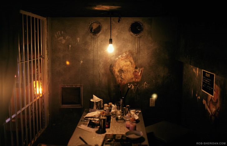 A mental hospital themed restaurant in Tokyo