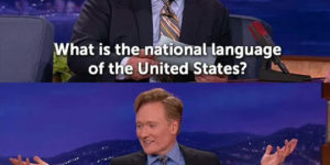 The National language of the United States.