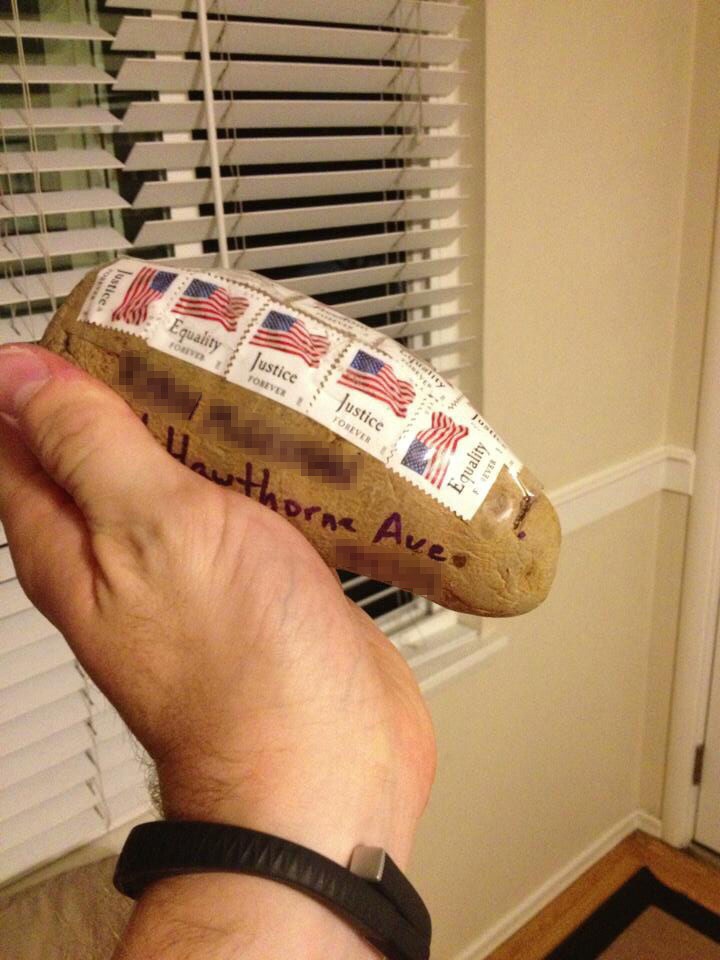 In case you were wondering, the answer is yes, you can mail your friend a potato