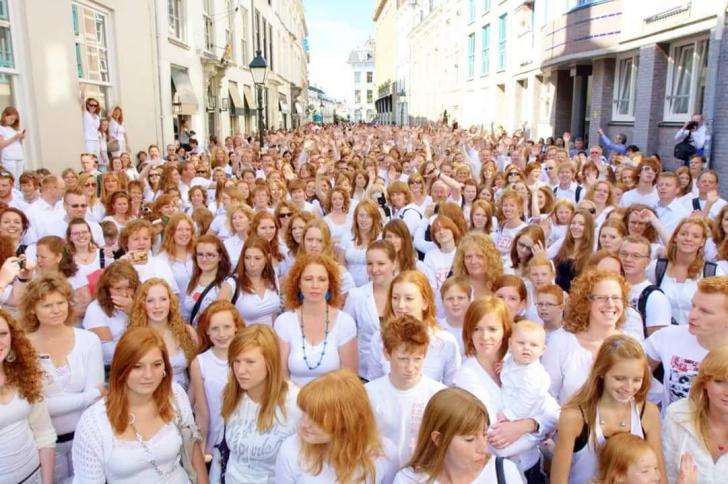 Annual redhead day held in Breda, Netherlands