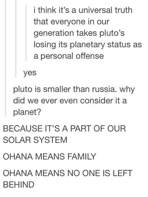 I still think about you sometimes, Pluto.
