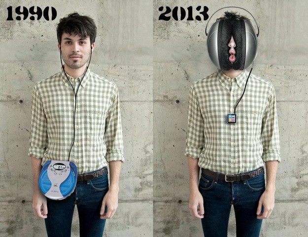 Portable music in the 90's and today